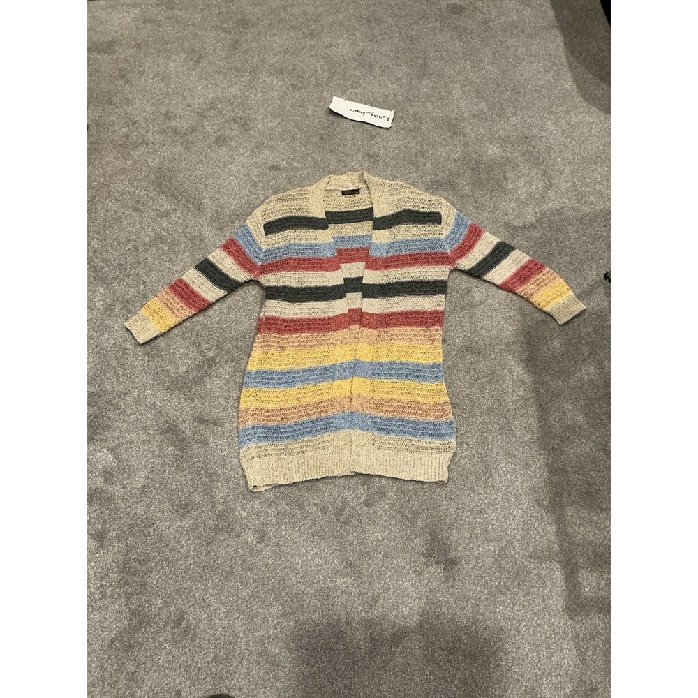 Chika open-knit Striped‎ Multicolor Long cardigan Women Size Medium